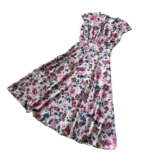 Gal Meets Glam Julia Seersucker Midi Dress Size 00 - Picture 3 of 12